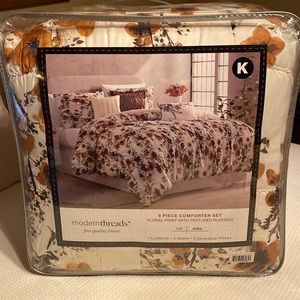 6 piece Comforter set, King size, brand new